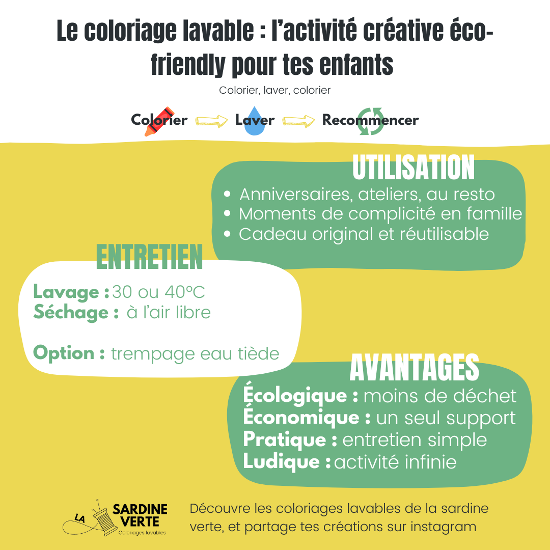 Le coloriage lavable : une nouvelle façon de colorier avec tes enfants, plus écologique et économique