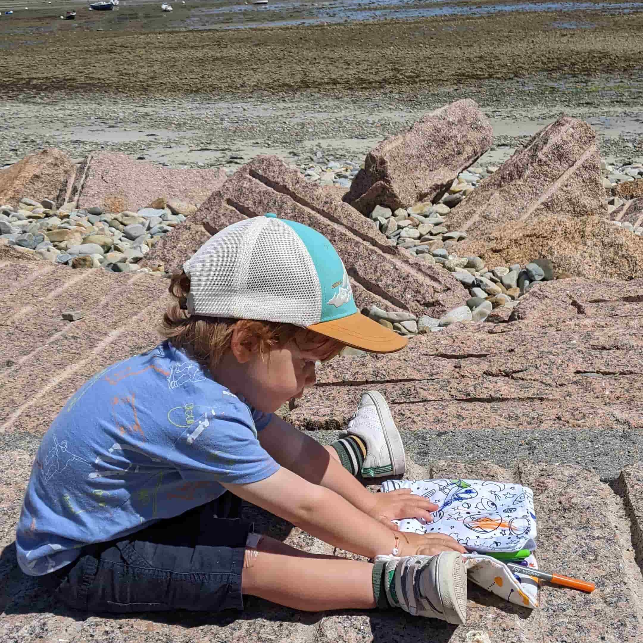 activité enfant coloriage lavable plage printemps - La Sardine Verte